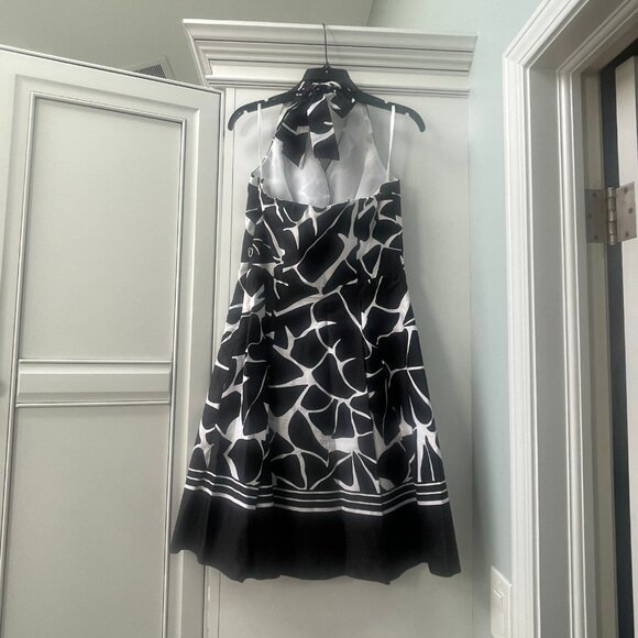 White House Black Market Cotton Fit & Flare A-Line Halter Dress, Size 4 - Picture 5 of 14